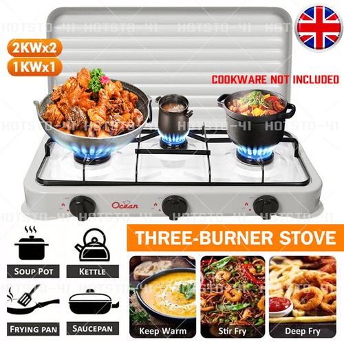 Portable gas stove burner - stove, 3-burner