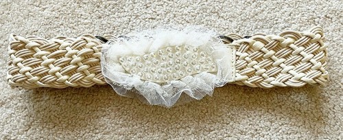 Womens boho woven wide belt - woven,
