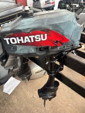 3.5HP TOHATSU SHORT SHAFT 2Stroke Tiller Control 12Kg Outboard Neutral Gear 2010