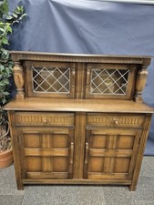 Small Priory Court Cupboard Dark Elm