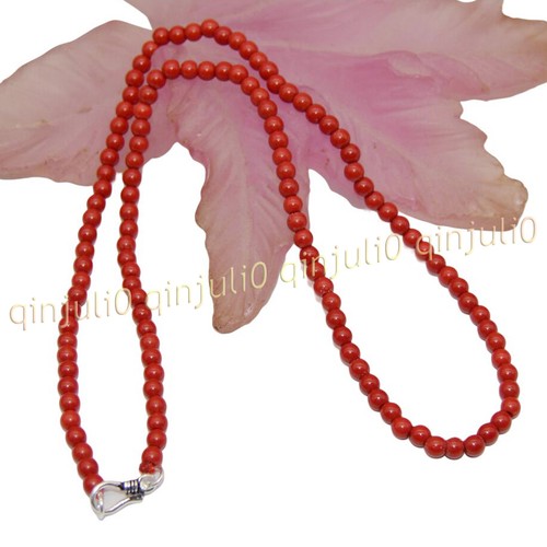4mm genuine natural red - natural, coral