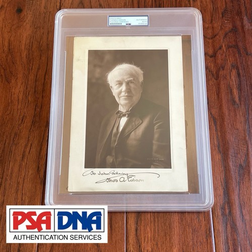 Thomas edison autograph photo - edison,