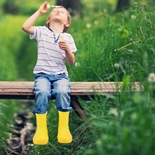  Rain Boots for Kids Toddler Waterproof Shoes Little Girls Outdoor