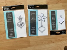 3 coordinating Xmas bauble Ornament dies Memory Box Poinsettia 99549 98211 99193