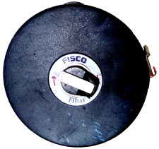 Vintage Fisco Surveyors 100 ft Tape Measure Fisco Fibar 30 metre Tape Measure