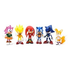 6pcs sonic the - sonic, pvc