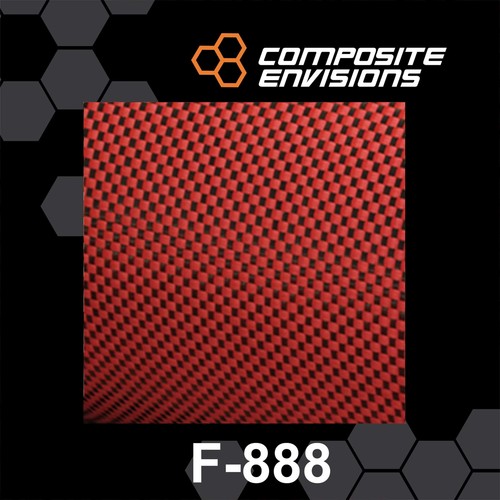 Carbon fiber red - fiber/red, fabric