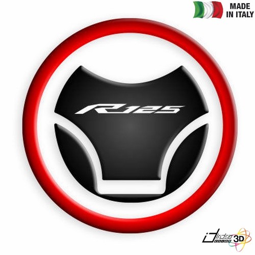 Petrol cap sticker red - petrol, resin