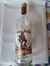 Captain Morgan Spiced Gold Rum - Empty Glass Bottle - 1 Litre / 1000ml
