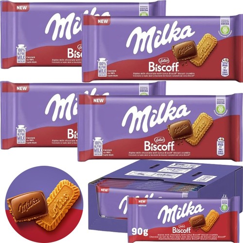 Milka biscoff chocolate bar - biscoff,