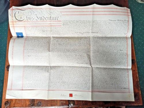 Victorian vellum indenture - victorian,
