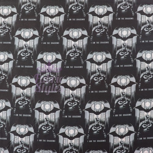 Batman shadow cotton fabric - shadow,