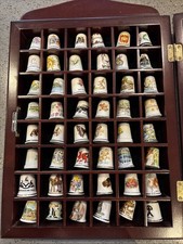 Thimble Collection And Cabinet