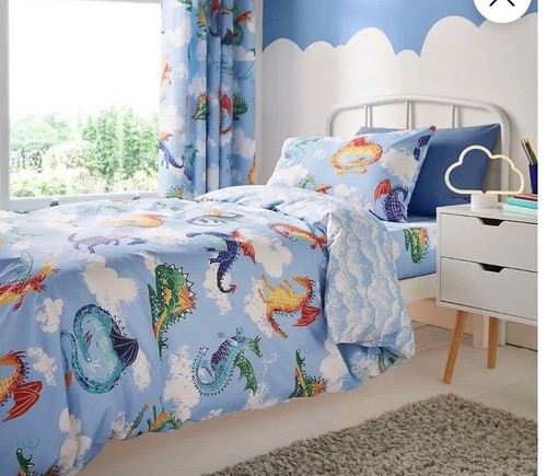 Dunelm dragon sky kids - sky, bedding