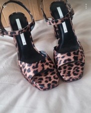 Zara Leopard Print Heels Size