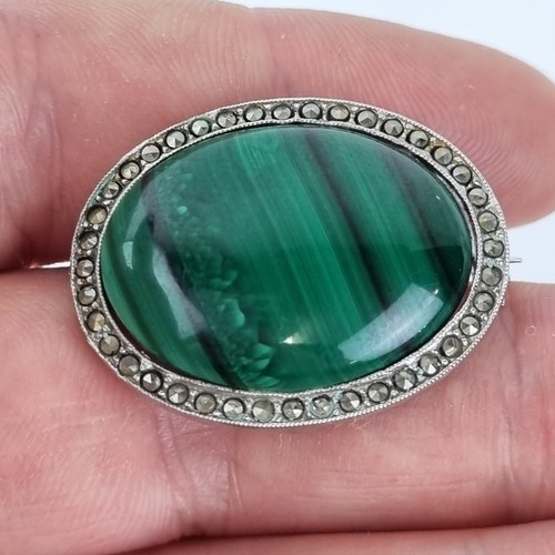 Vintage silver malachite - vintage, &