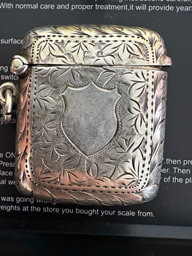 Engraved silver floral - silver, pocket