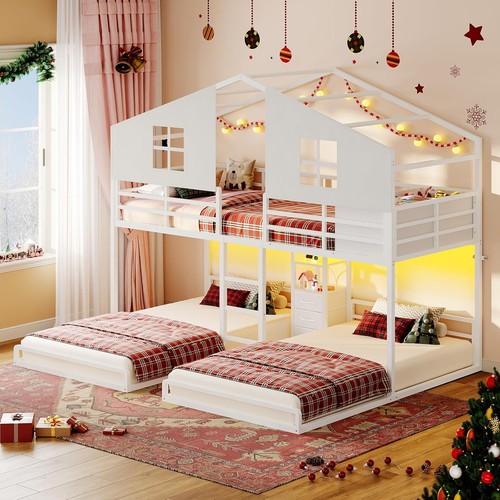 Triple bunk bed - bunk, twin