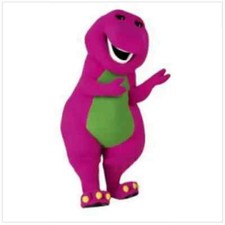 Christmas Barney The Dinosaur Mascot Costume Party Set Dress Adult Costume