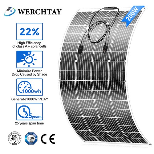 200w 12v flexible mono solar - flexible,
