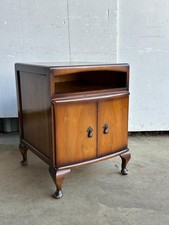 1950's walnut veneer bedside table