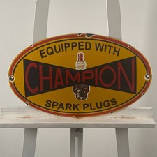 Champion Enamel Sign - 49x29cm