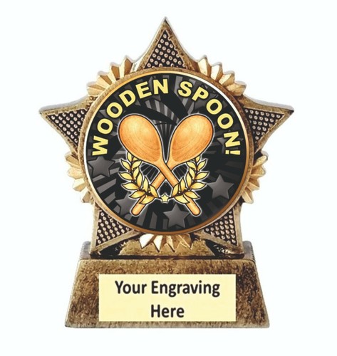 Wooden spoon trophy - wooden,