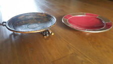 Large Serving Fruit Candles Bowl plus Large Gold and Red Glazed Serving Bowl