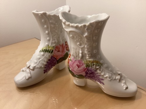 Vintage ceramic boots - vintage,