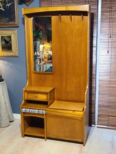 Vintage Chippy Heath Telephone Seat Monks Bench Coat Rack Mid Century Modern