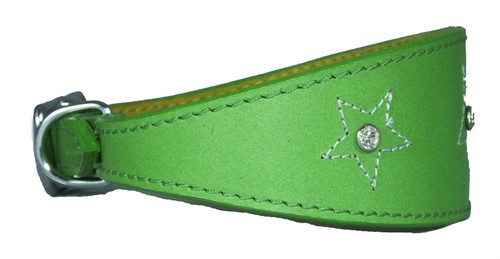 Leather greyhound collar - leather,