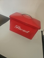 Stainless Steel Large Vintage Style Bread Bin Home Kitchen Retro Food Storage