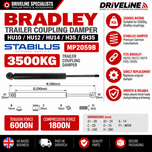 Bradley hu12 hitch damper - hu12,