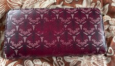 Liberty of London Burgundy Zip Wallet Purse Iphis