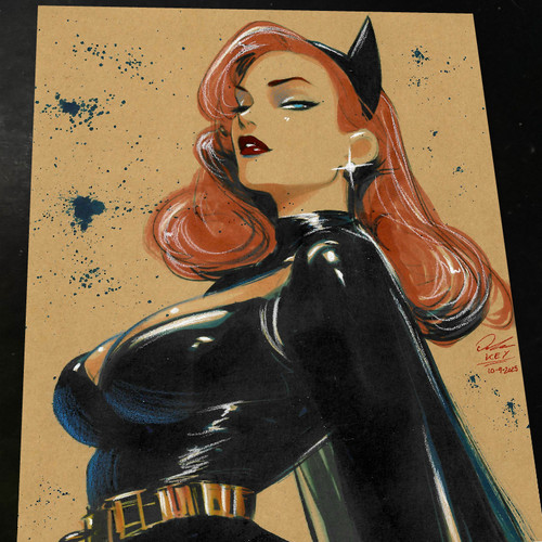 Batgirl art print signed - art,