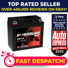 YB7-A AGM Powerline Motorcycle Battery 12V 7Ah YB7A