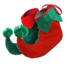 ADULT ELF BOOTS PIXIE SHOES CHRISTMAS FANCY DRESS COSTUME ACCESSORY GNOME XMAS