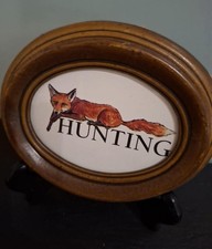 A small framed print, the work of Bryn Parry, of foxhunting interest. Tally Ho !