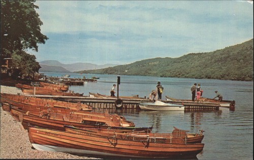 Vintage postcard lakeside - postcard,