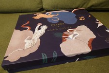 Polkra and Anna glover.  Dark Blue linen tablecloth from the Midnight range  