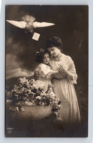 C1918 rppc french mother - rppc,
