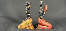 2x African Tribal Woman Resin