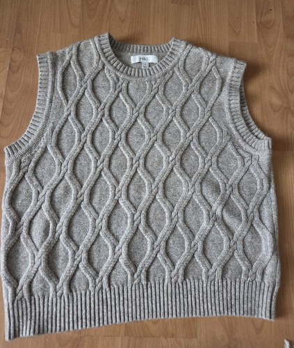 Grey cable knit crew - m&s, neck