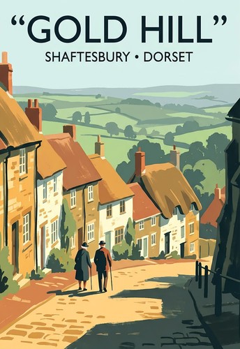 Travel poster gold hill - travel,