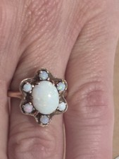 Antique 10k Opal Cluster Ring