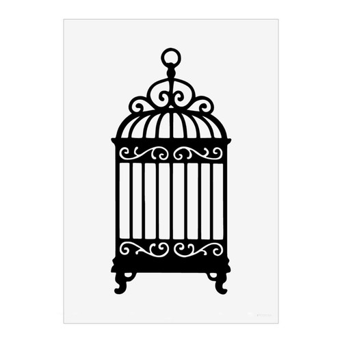 Ornate birdcage unframed - 'ornate,