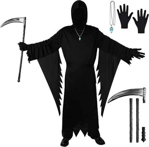 Grim reaper costume adult 5pc - reaper,