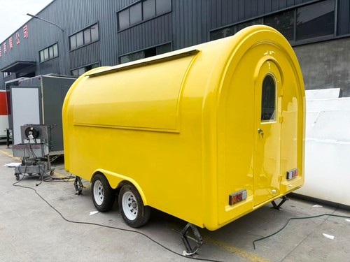 Yellow mobile catering food - yellow,