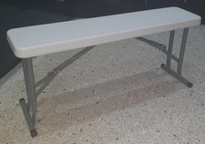 Kids Adult Garden Indoor Grey Plastic Collapsible Bench Seat COLLECT LONDON NW9