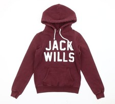 Jack Wills Womens Red Hoodie